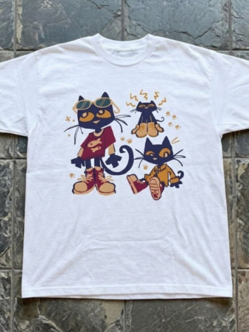 Pete the Cat Graphic T-Shirt - Cute Cartoon Character Tee